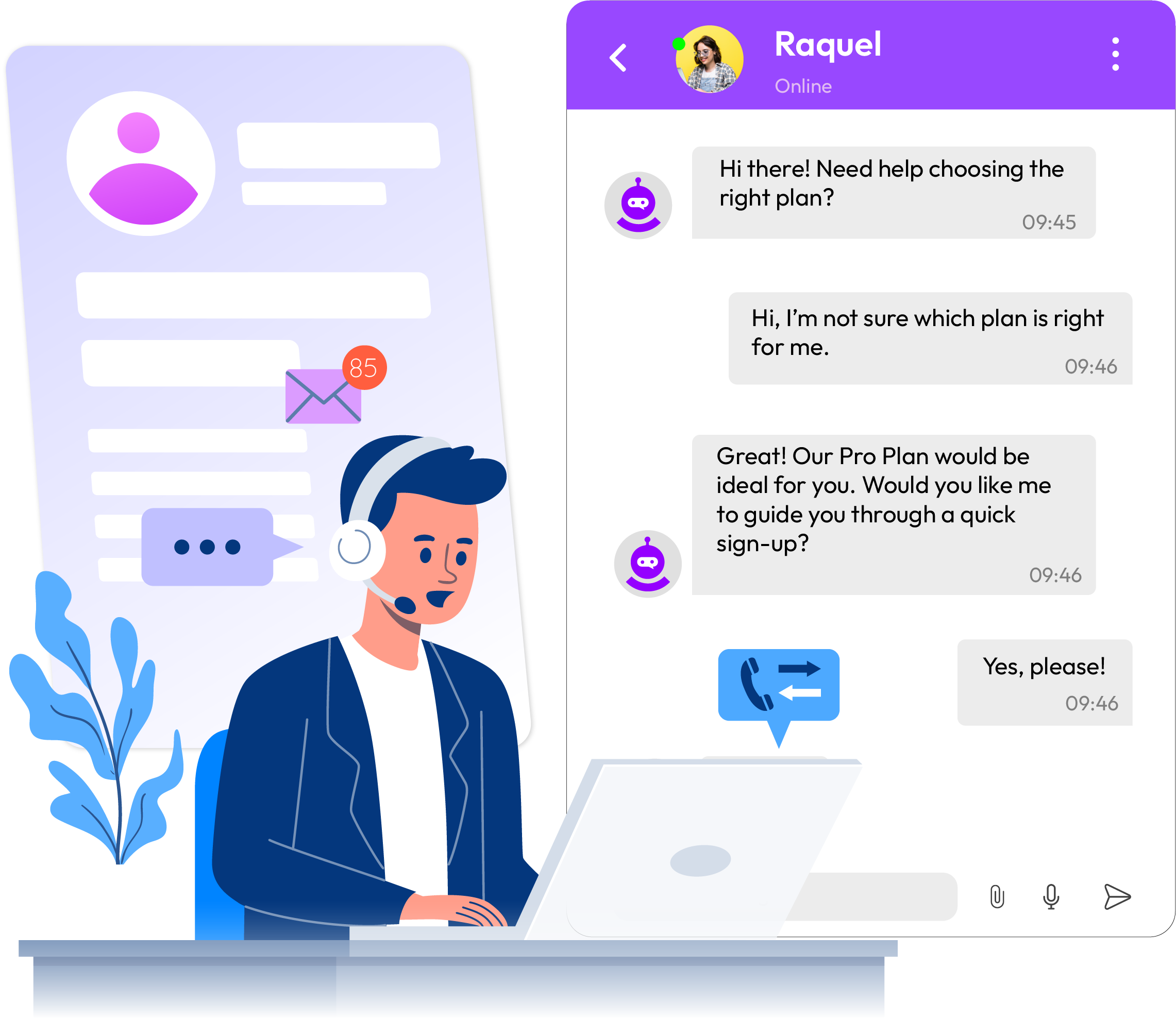Works Seamlessly with Chatboq Live Chat
